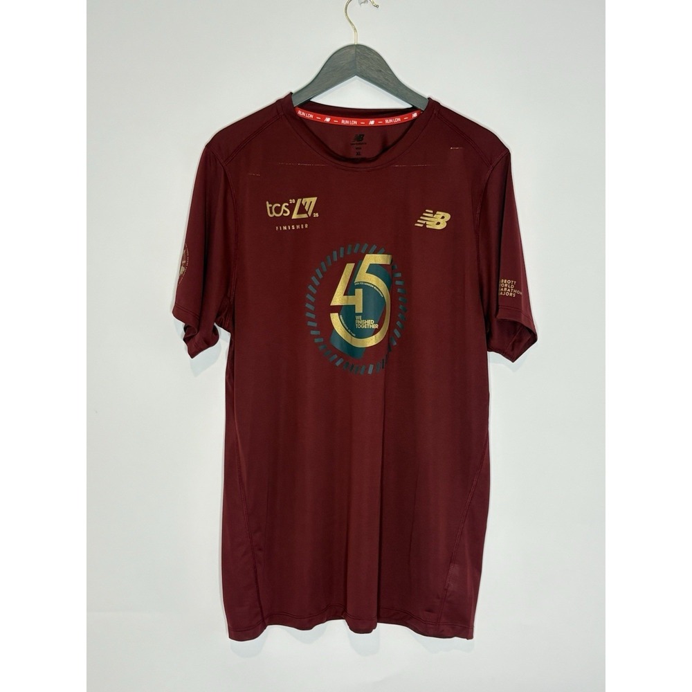 New Balance TCS London Marathon 2025 Finisher Shirt Mens XL 45th Anniversary